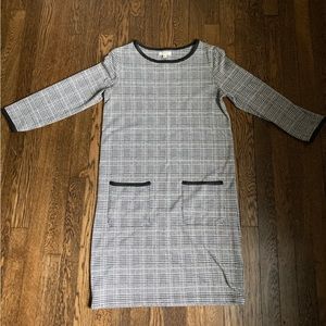 Black and white plaid dress